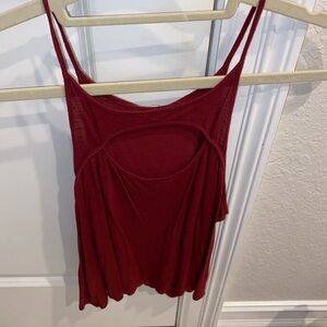 Emma&Sam Wine Red Top - Peek-A-Boo Cutout